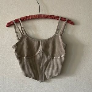 Ribbed corset looking tank top